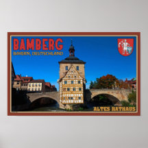 Bamberg - Altes Rathaus Landscape Poster