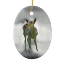 Bambi deers curiosity christmas tree ornament