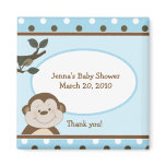 Bambino Cute Monkey Blue Favour Baby Shower magnets