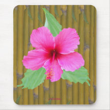 Bamboo and Hibiscus Mousepad