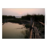 Bamboo Bridge, Ganges, West Bengal, India Greeting Cards
