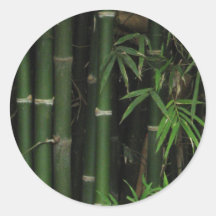 Bamboo ... Fao Rai, Nong Khai, Isaan, Thailand Round Stickers