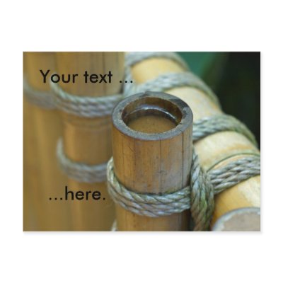 Bamboo Fence - Post Card by TekArt