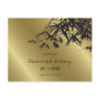 Bamboo Leaves Black + Gold Save The Date Postcard