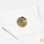 Bamboo Leaves Black + Gold Thank You / Favour Labe Stickers