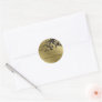 Bamboo Leaves Black + Gold Thank You / Favour Labe Stickers