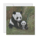 Bamboo Nest Panda Bear Card invitations