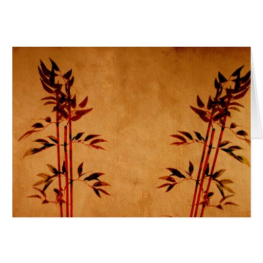 Bamboo on Parchment Greeting Card