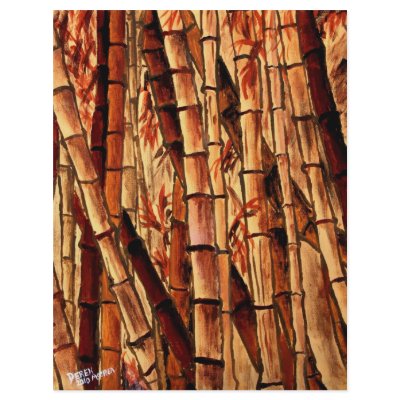 bamboo painting Asian Oriental art Personalized Flyer by dereklovessheila