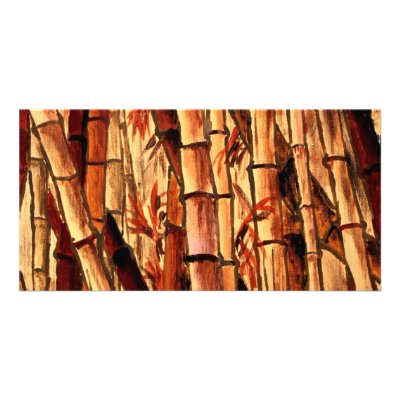 bamboo painting Asian Oriental art Picture Card by dereklovessheila