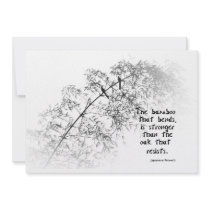Bamboo Tree with Two Birds Bends in the Wind Announcements