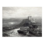 Bamborough Castle, engraved by S. Bradshaw Postcard