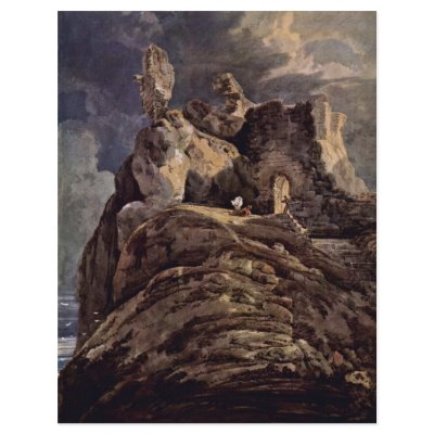 Bamburgh Castle Northumberland By Thomas Girtin (B Custom Flyer by Artcollection
