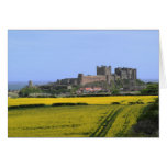 Bamburgh Castle - Northumberland with coastal back Greeting Card