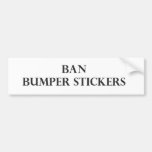 Ban Bumper Stickers
