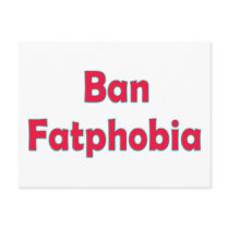 Ban Fat Phobia Postcard