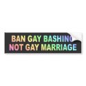 Ban Gay Bashing bumper stickers