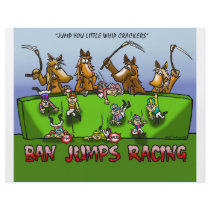 BAN HORSE JUMPS RACING FLYER