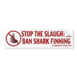 Ban Shark Finning Bumper Sticker bumper stickers