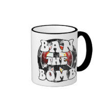 Ban The Bomb (worn look) Mugs