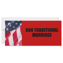 Ban Traditional Marriage Rack Card Template
