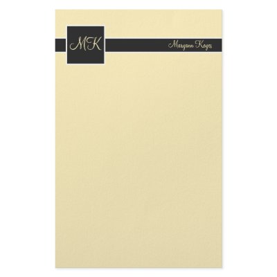 Banana & Black Colour Block Stationery by bwmedia