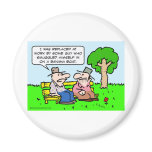 Banana boat immigrant takes job. fridge magnet