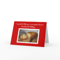 Banana Bread Recipe Holiday Card