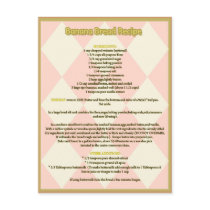 Banana Bread Recipe Postcard