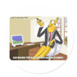 Banana CEO Funny Offbeat Cartoon Collectible Gifts Sticker