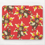 Banana Flower Monkey Mousepad