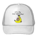Banana - Girl Monkey 1st Birthday Hats