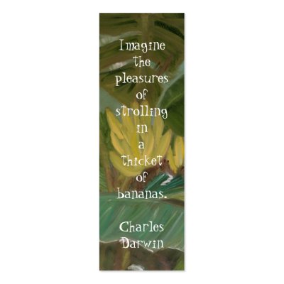 Banana Grove Bookmark Business Card by susanpaynetrutna