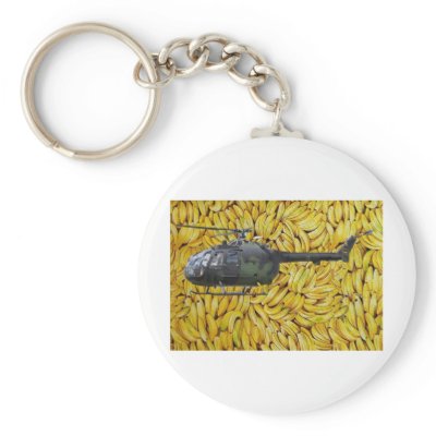 BANANA HELICOPTER KEY CHAIN by dogiron