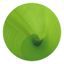 Banana Leaf Round Stickers