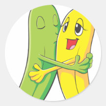 Banana Lovers Round Stickers