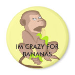 banana-monkey-auto, IM CRAZY FOR BANANAS magnets