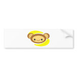 Banana Monkey Bumper Sticker