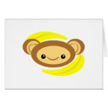 Banana Monkey Greeting Card