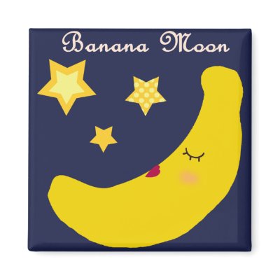 Banana Moon Magnet(Square) by Princess_Monkey