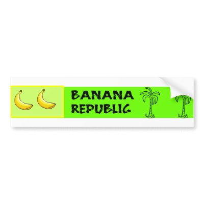 Banana Republic Bumper Sticker by TNMgraphics