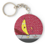 Banana Slipping on a Person Key Chain