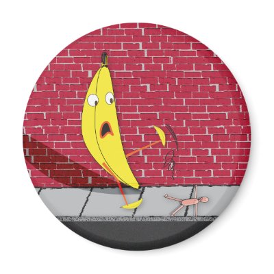 Banana Slipping on a Person Magnet by FlippityTrippity