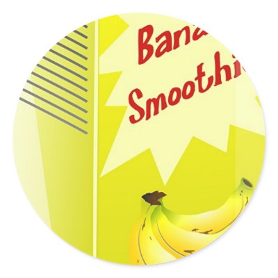 Banana Smoothie Sticker by prawny