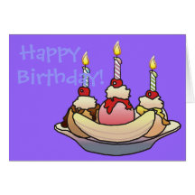BANANA SPLIT BIRTHDAY by SHARON SHARPE Cards