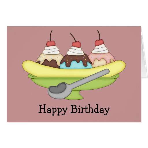 banana split birthday card zazzle