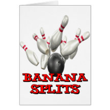 Banana Splits Bowling Greeting Card
