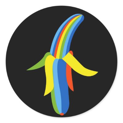 Banana Round Sticker by lonvig