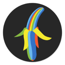 Banana Round Sticker