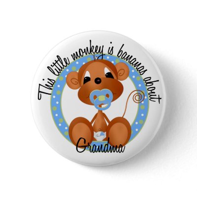 Bananas About Grandma Pinback Button by MishMoshTees